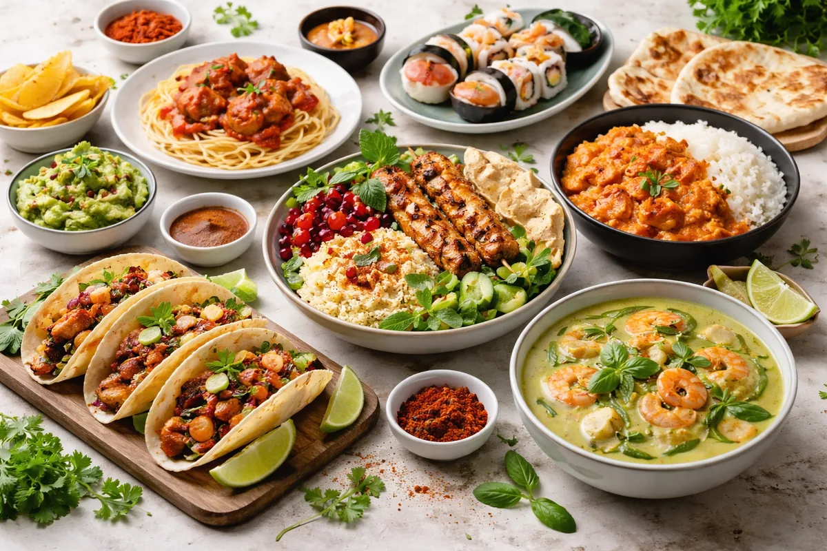 Quels plats du monde préparer pour découvrir de nouvelles saveurs ?
